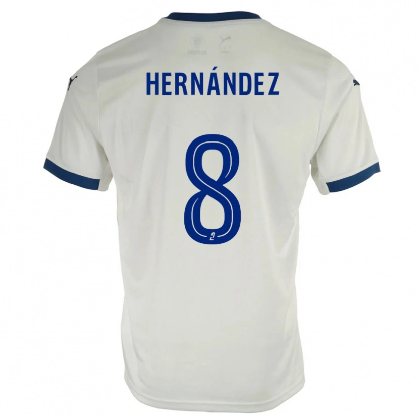 Danxen Damen Pablo Hernandez #8 Weiß Blau Auswärtstrikot Trikot 2025/26 T-Shirt Österreich