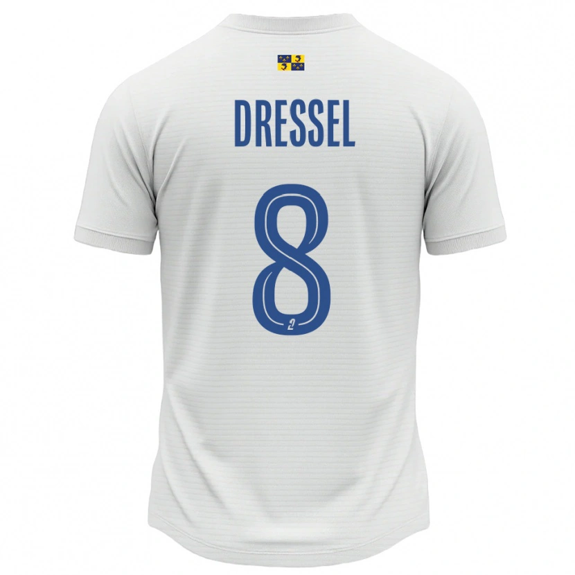Danxen Damen Charlie Dressel #8 Weiß Blau Auswärtstrikot Trikot 2025/26 T-Shirt Österreich