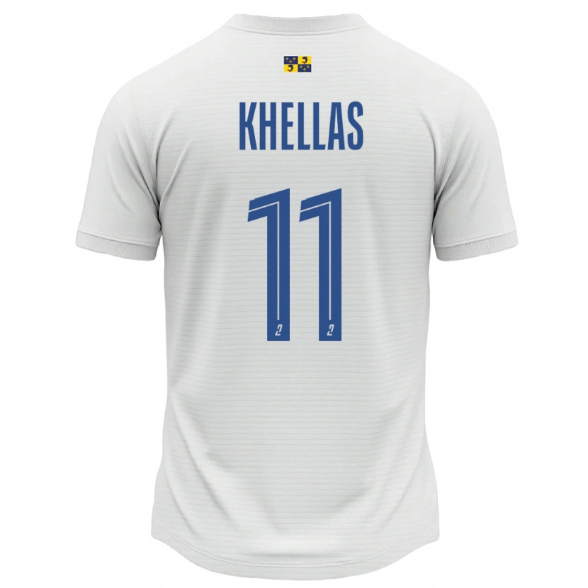 Danxen Damen Armelle Khellas #11 Weiß Blau Auswärtstrikot Trikot 2025/26 T-Shirt Österreich