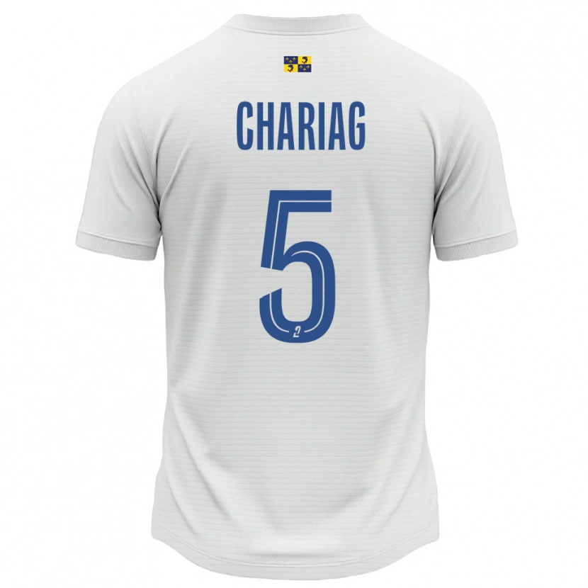 Danxen Damen Adam Chariag #5 Weiß Blau Auswärtstrikot Trikot 2025/26 T-Shirt Österreich