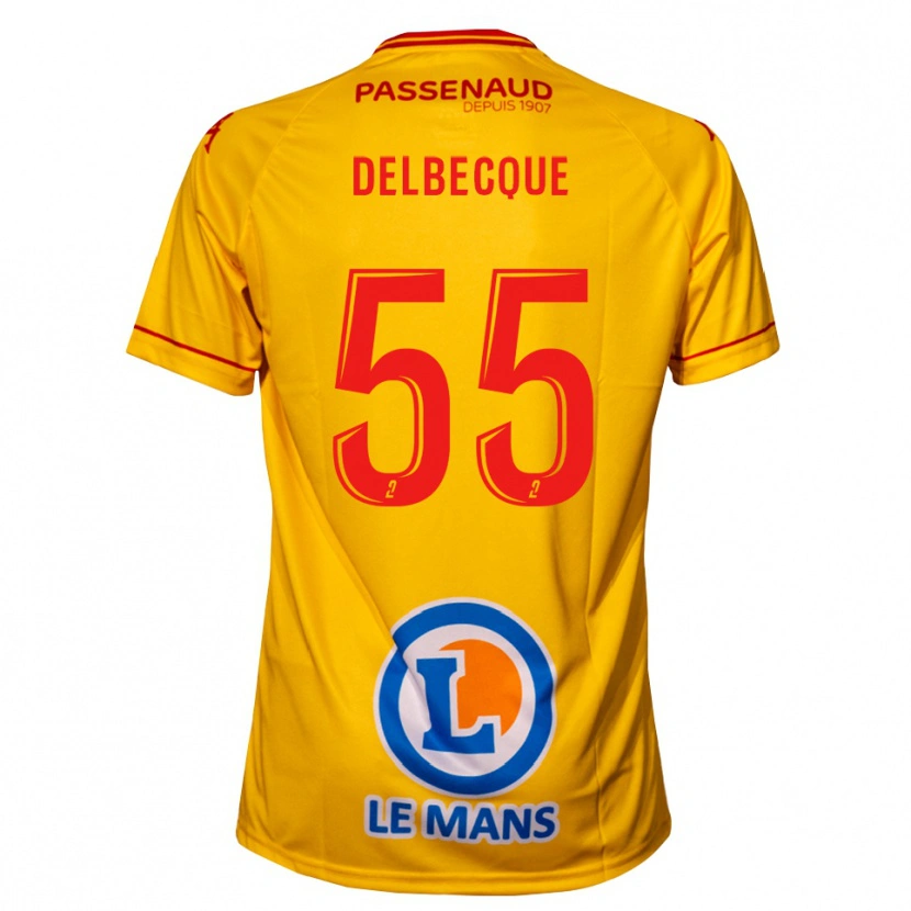 Danxen Damen Augustin Delbecque #55 Gelb Auswärtstrikot Trikot 2025/26 T-Shirt Österreich