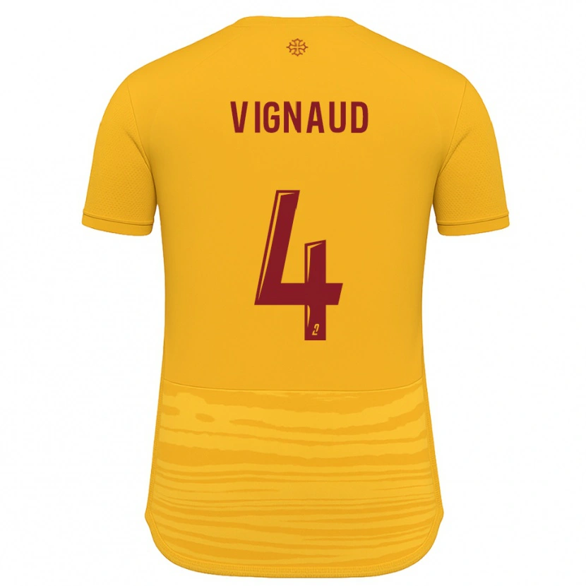 Danxen Damen Emile Vignaud #4 Orange Burgunder Auswärtstrikot Trikot 2025/26 T-Shirt Österreich