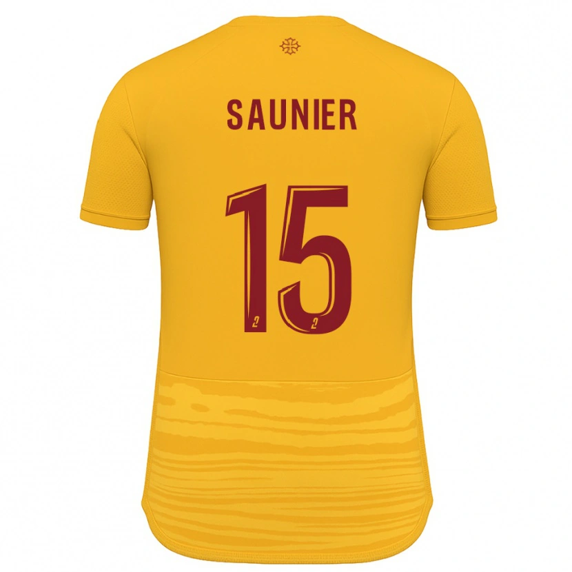 Danxen Damen Océane Saunier #15 Orange Burgunder Auswärtstrikot Trikot 2025/26 T-Shirt Österreich