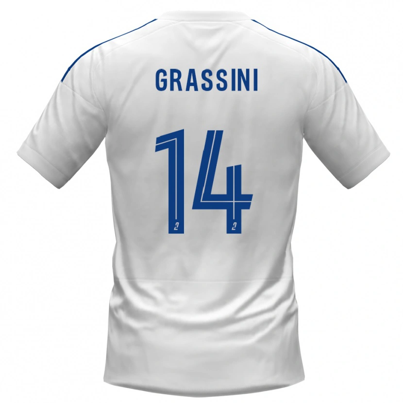 Danxen Damen Romeo Grassini #14 Weiß Blau Auswärtstrikot Trikot 2025/26 T-Shirt Österreich