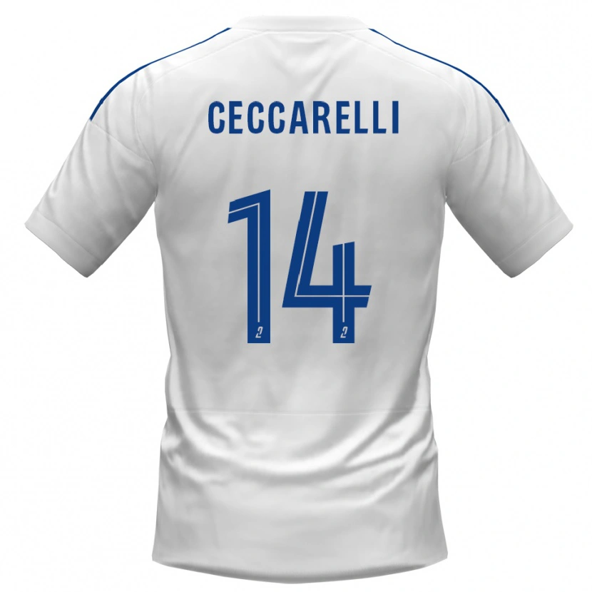 Danxen Damen Grégory Ceccarelli #14 Weiß Blau Auswärtstrikot Trikot 2025/26 T-Shirt Österreich