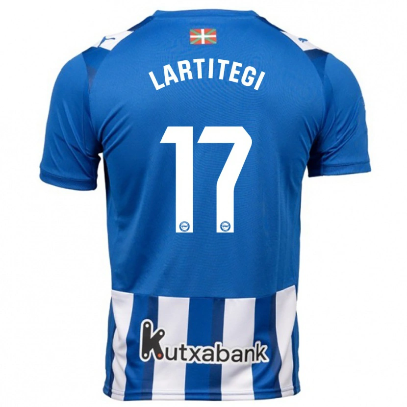 Danxen Kinder Julen Lartitegi #17 Blau Weiß Heimtrikot Trikot 2025/26 T-Shirt Österreich