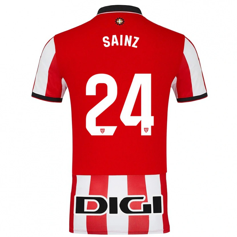 Danxen Kinder Iñigo Sainz #24 Rot Weiß Heimtrikot Trikot 2025/26 T-Shirt Österreich