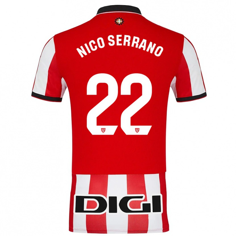 Danxen Kinder Nico Serrano #22 Rot Weiß Heimtrikot Trikot 2025/26 T-Shirt Österreich