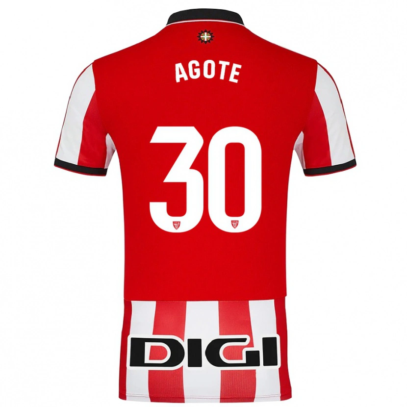 Danxen Kinder Daniela Agote Aguirre #30 Rot Weiß Heimtrikot Trikot 2025/26 T-Shirt Österreich