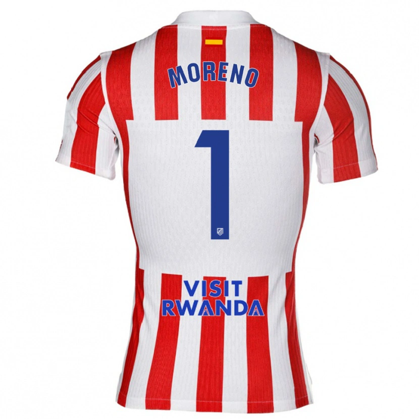 Danxen Kinder Álvaro Moreno #1 Rot Weiß Heimtrikot Trikot 2025/26 T-Shirt Österreich