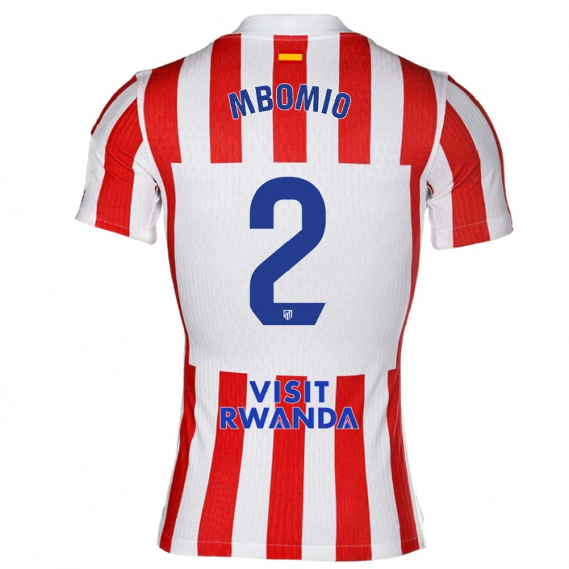 Danxen Kinder Rony Mbomio #2 Rot Weiß Heimtrikot Trikot 2025/26 T-Shirt Österreich