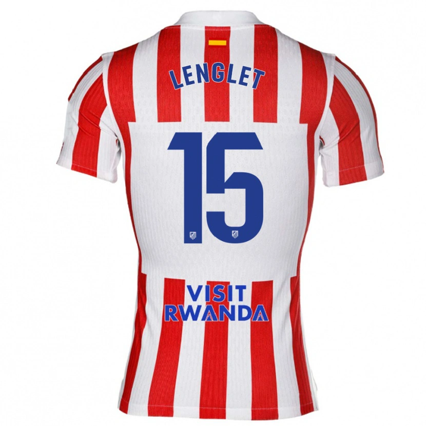Danxen Kinder Clément Lenglet #15 Rot Weiß Heimtrikot Trikot 2025/26 T-Shirt Österreich