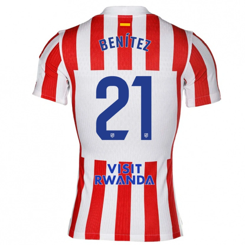 Danxen Kinder Fiamma Benítez #21 Rot Weiß Heimtrikot Trikot 2025/26 T-Shirt Österreich