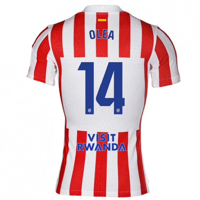 Danxen Kinder Rubén Olea #14 Rot Weiß Heimtrikot Trikot 2025/26 T-Shirt Österreich