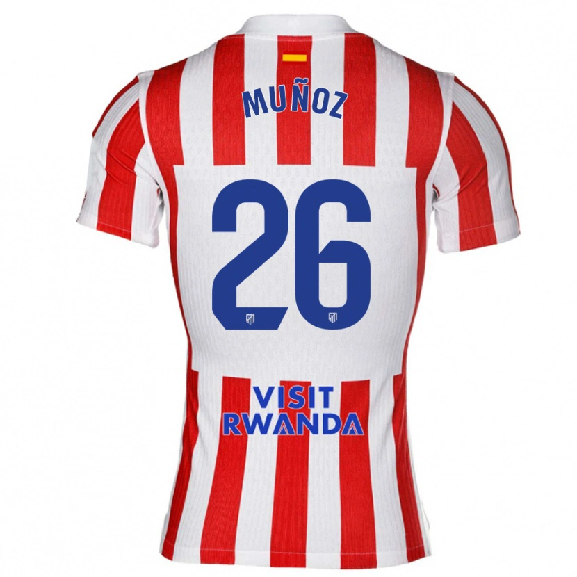 Danxen Kinder Izan Muñoz #26 Rot Weiß Heimtrikot Trikot 2025/26 T-Shirt Österreich
