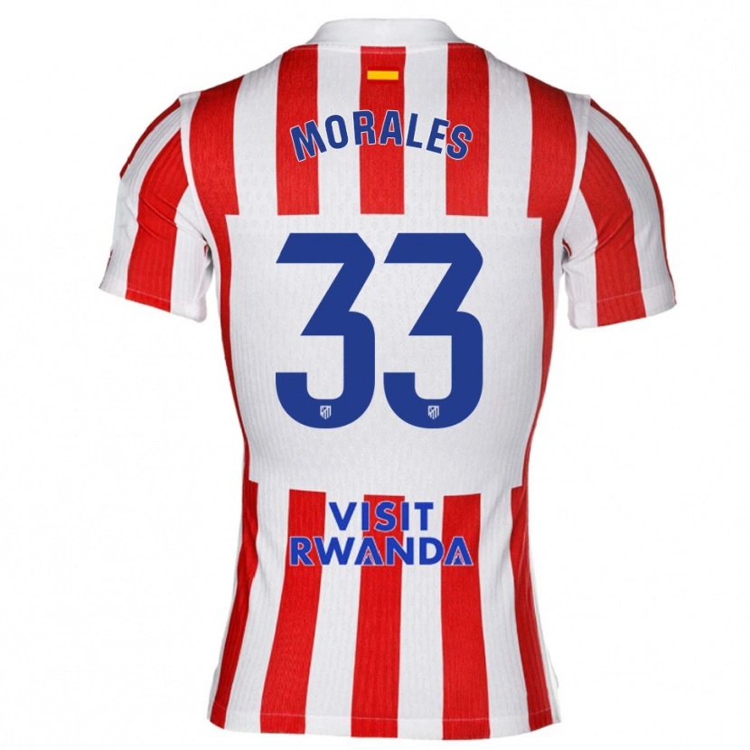 Danxen Kinder Luismi Morales #33 Rot Weiß Heimtrikot Trikot 2025/26 T-Shirt Österreich