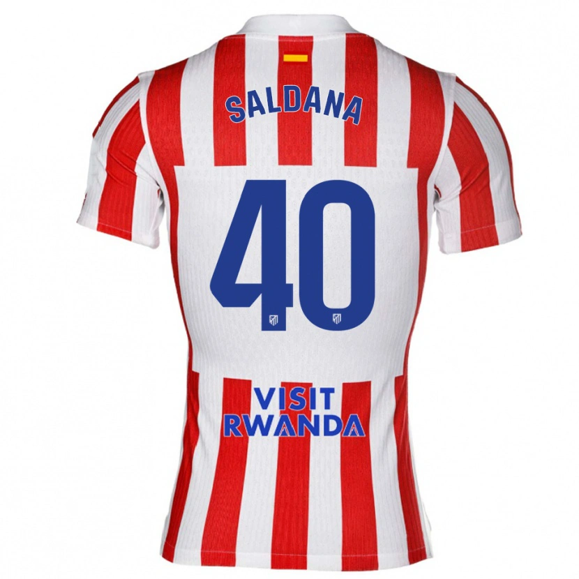Danxen Kinder Jose Saldana #40 Rot Weiß Heimtrikot Trikot 2025/26 T-Shirt Österreich