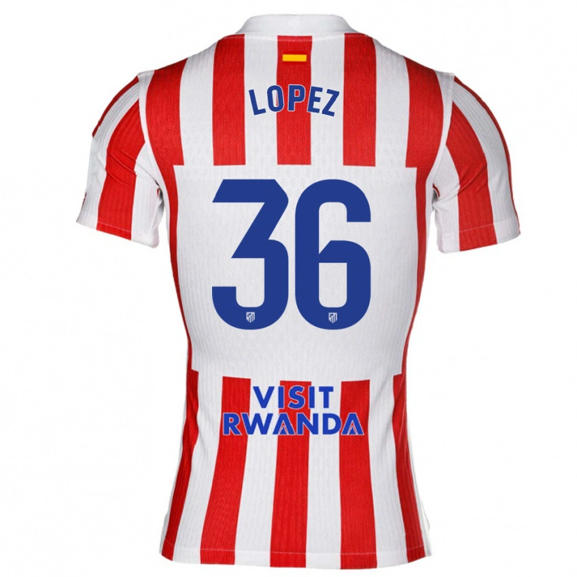 Danxen Kinder David Lopez #36 Rot Weiß Heimtrikot Trikot 2025/26 T-Shirt Österreich