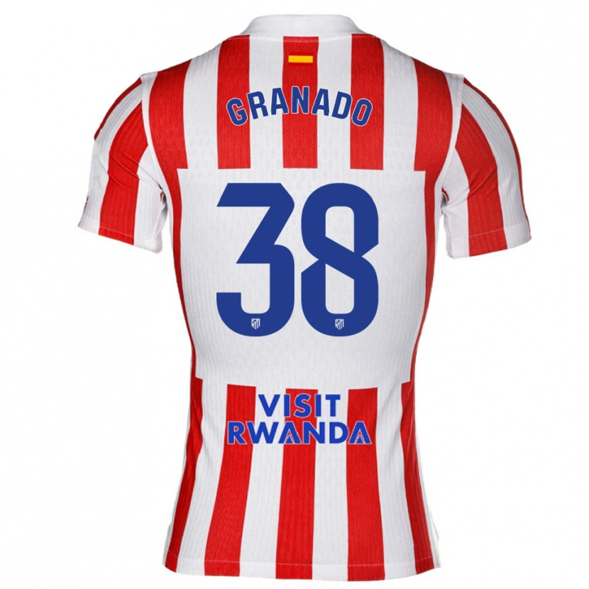 Danxen Kinder Adrian Granado #38 Rot Weiß Heimtrikot Trikot 2025/26 T-Shirt Österreich