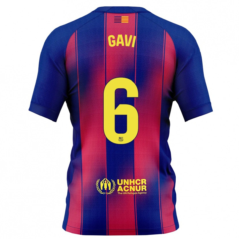 Danxen Kinder Gavi #6 Blau Rot Heimtrikot Trikot 2025/26 T-Shirt Österreich
