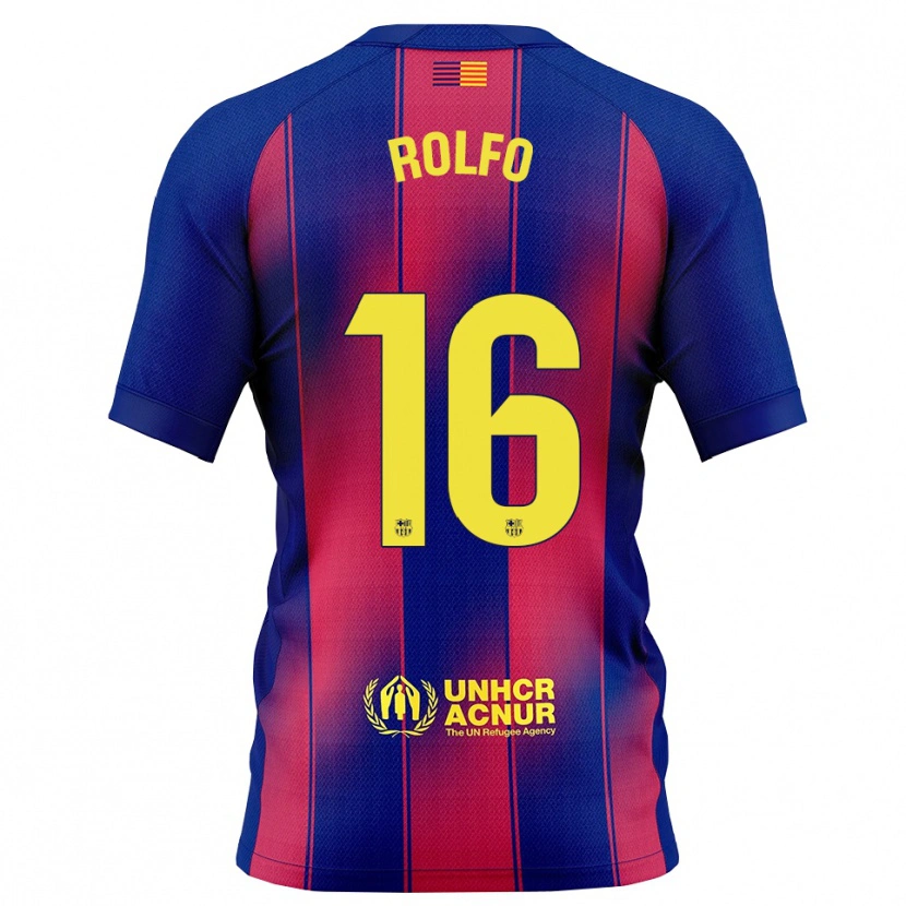 Danxen Kinder Fridolina Rolfö #16 Blau Rot Heimtrikot Trikot 2025/26 T-Shirt Österreich