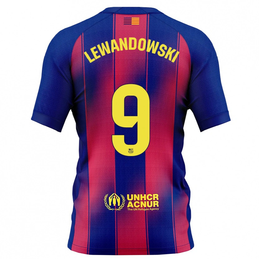 Danxen Kinder Robert Lewandowski #9 Blau Rot Heimtrikot Trikot 2025/26 T-Shirt Österreich