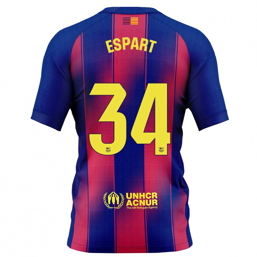 Danxen Kinder Xavi Espart #34 Blau Rot Heimtrikot Trikot 2025/26 T-Shirt Österreich