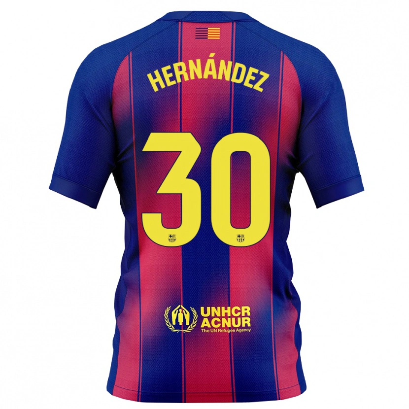 Danxen Kinder Juan Hernández #30 Blau Rot Heimtrikot Trikot 2025/26 T-Shirt Österreich