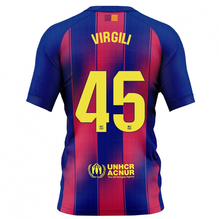 Danxen Kinder Jan Virgili #45 Blau Rot Heimtrikot Trikot 2025/26 T-Shirt Österreich