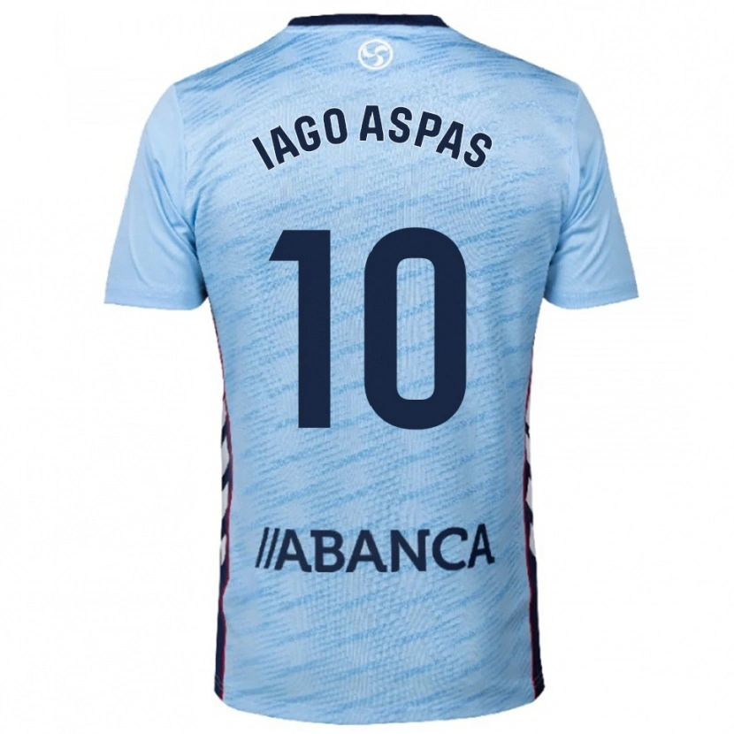 Danxen Kinder Iago Aspas #10 Himmelblau Rot Heimtrikot Trikot 2025/26 T-Shirt Österreich