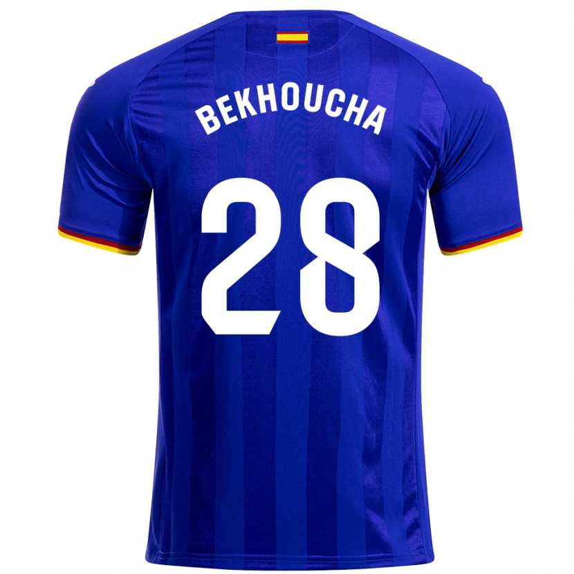 Danxen Kinder Ismael Bekhoucha #28 Blau Rot Gelb Heimtrikot Trikot 2025/26 T-Shirt Österreich