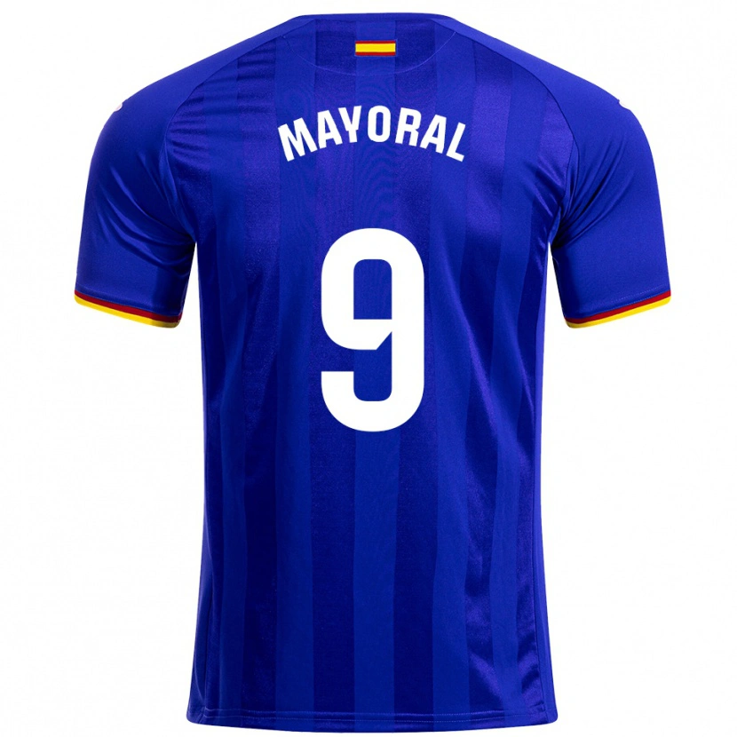 Danxen Kinder Borja Mayoral #9 Blau Rot Gelb Heimtrikot Trikot 2025/26 T-Shirt Österreich