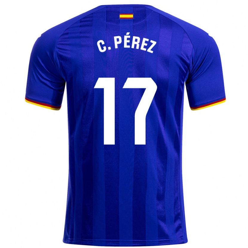 Danxen Kinder Carles Perez #17 Blau Rot Gelb Heimtrikot Trikot 2025/26 T-Shirt Österreich