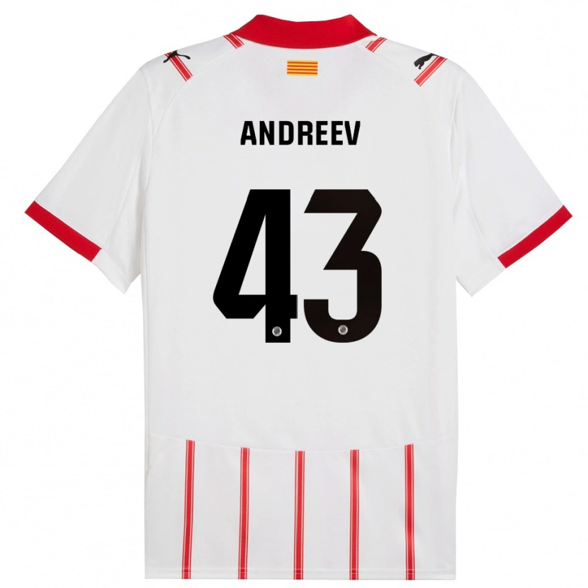 Danxen Kinder Aleksandar Andreev #43 Weiß Rot Heimtrikot Trikot 2025/26 T-Shirt Österreich