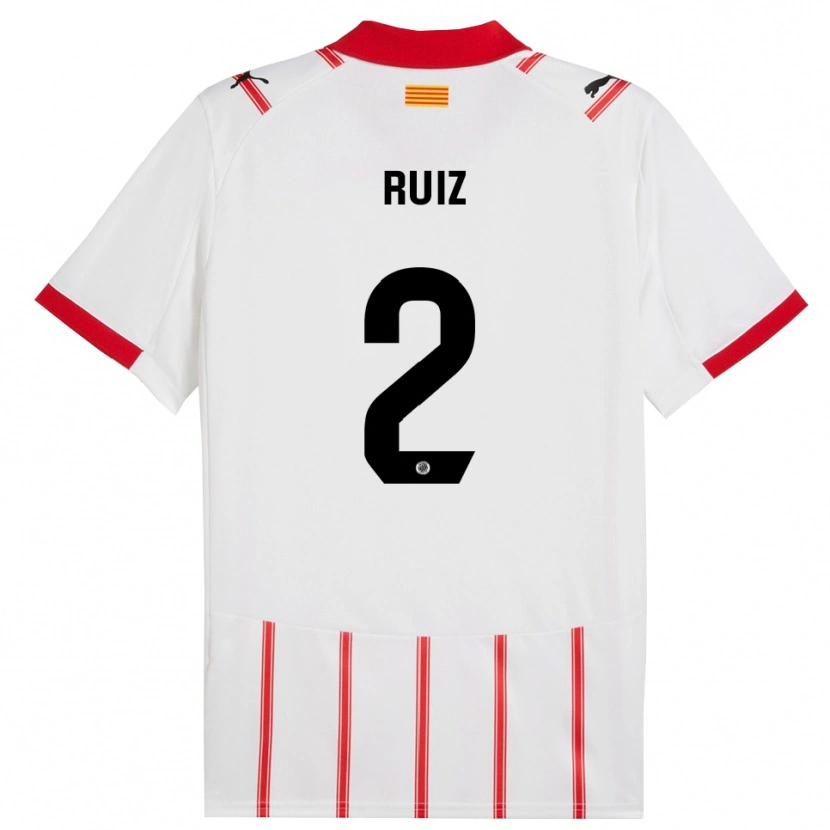 Danxen Kinder Ferran Ruiz #2 Weiß Rot Heimtrikot Trikot 2025/26 T-Shirt Österreich