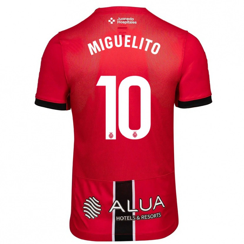 Danxen Kinder Miguelito #10 Rot Schwarz Heimtrikot Trikot 2025/26 T-Shirt Österreich
