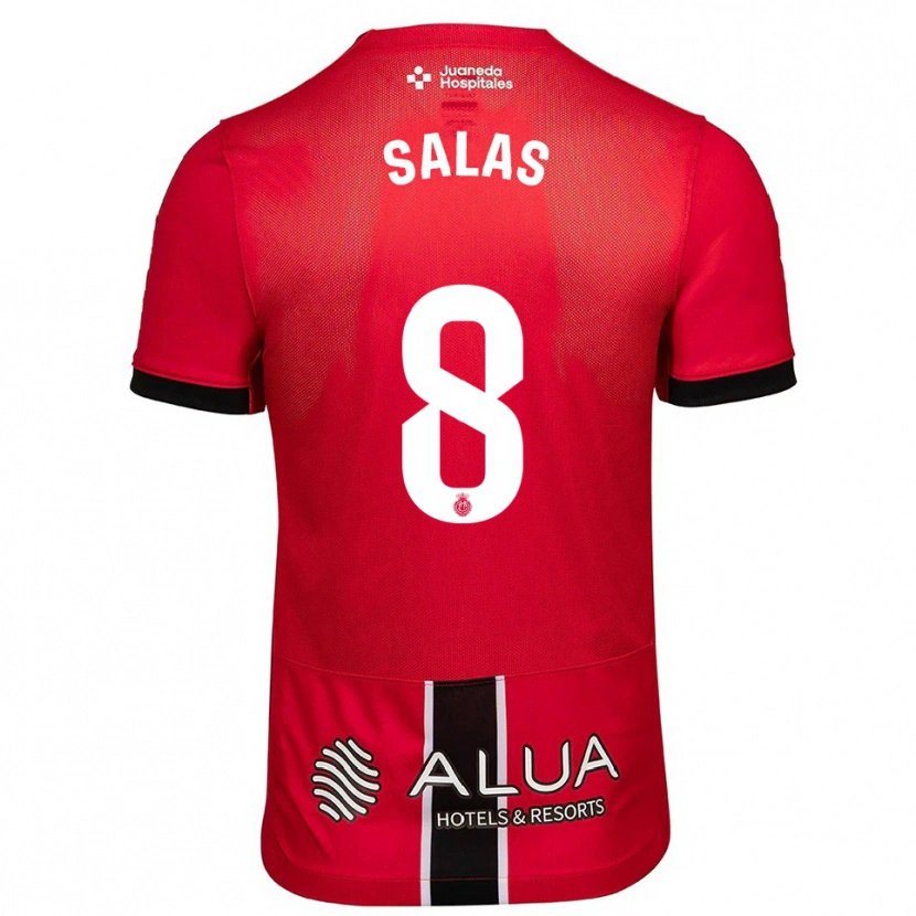 Danxen Kinder Jan Salas #8 Rot Schwarz Heimtrikot Trikot 2025/26 T-Shirt Österreich