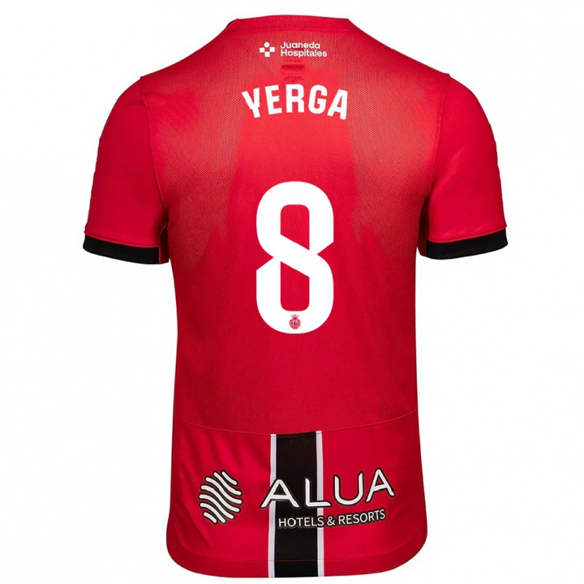 Danxen Kinder Alejandro Yerga #8 Rot Schwarz Heimtrikot Trikot 2025/26 T-Shirt Österreich