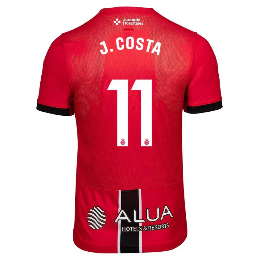 Danxen Kinder Jaume Costa #11 Rot Schwarz Heimtrikot Trikot 2025/26 T-Shirt Österreich