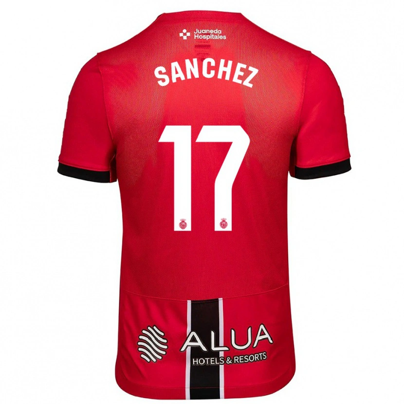 Danxen Kinder Avelino Sánchez #17 Rot Schwarz Heimtrikot Trikot 2025/26 T-Shirt Österreich