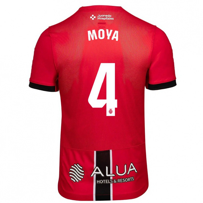 Danxen Kinder Pablo Moyá #4 Rot Schwarz Heimtrikot Trikot 2025/26 T-Shirt Österreich