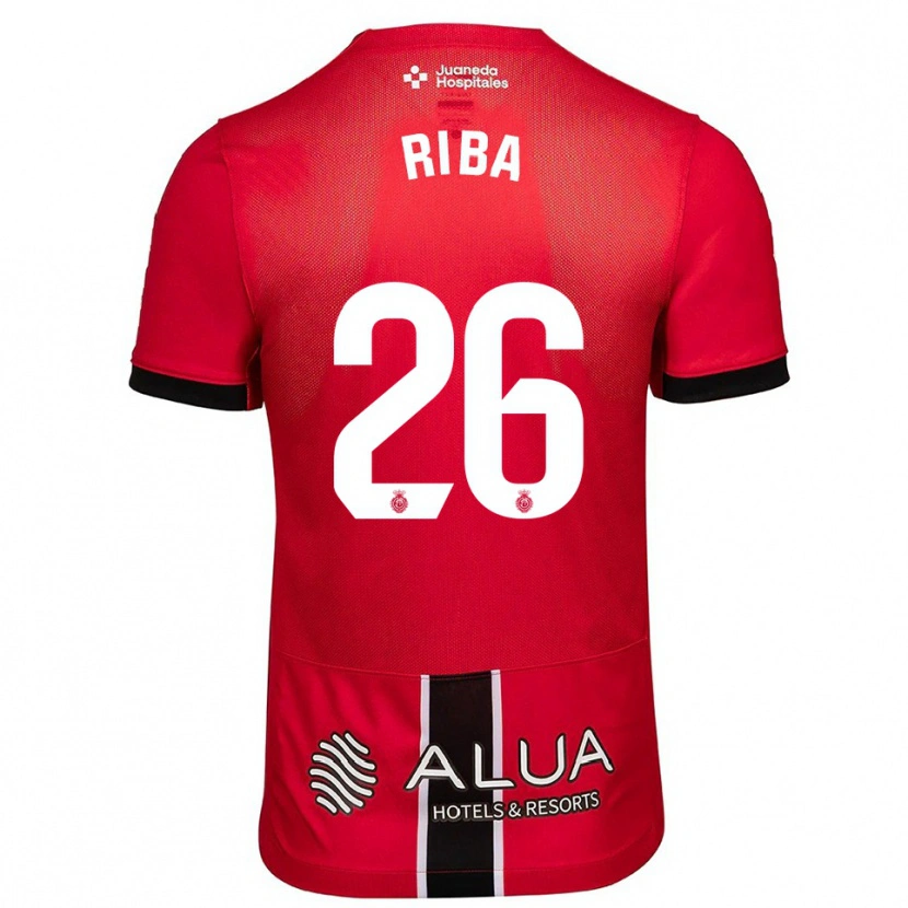 Danxen Kinder Cesc Riba #26 Rot Schwarz Heimtrikot Trikot 2025/26 T-Shirt Österreich