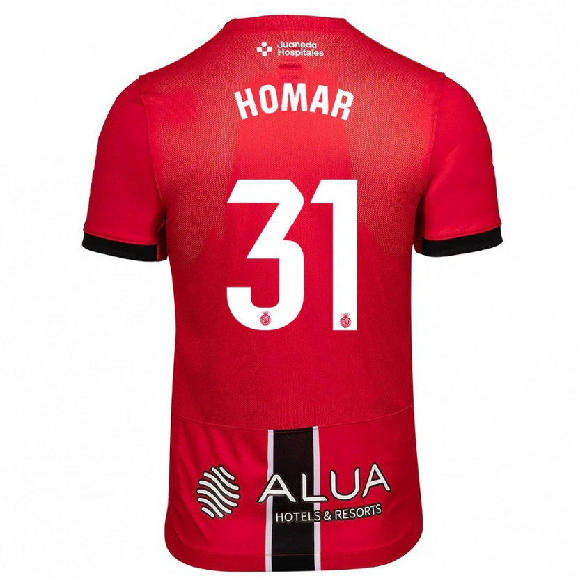 Danxen Kinder Gaspar Homar #31 Rot Schwarz Heimtrikot Trikot 2025/26 T-Shirt Österreich
