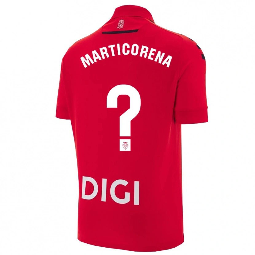 Danxen Kinder Ander Marticorena #0 Rot Schwarz Heimtrikot Trikot 2025/26 T-Shirt Österreich