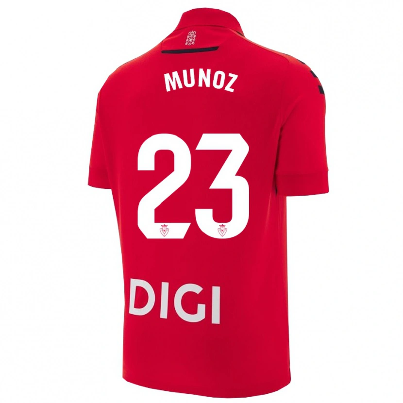 Danxen Kinder Víctor Muñoz #23 Rot Schwarz Heimtrikot Trikot 2025/26 T-Shirt Österreich