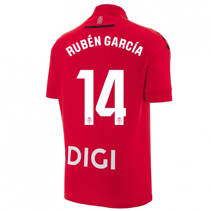 Danxen Kinder Rubén García #14 Rot Schwarz Heimtrikot Trikot 2025/26 T-Shirt Österreich