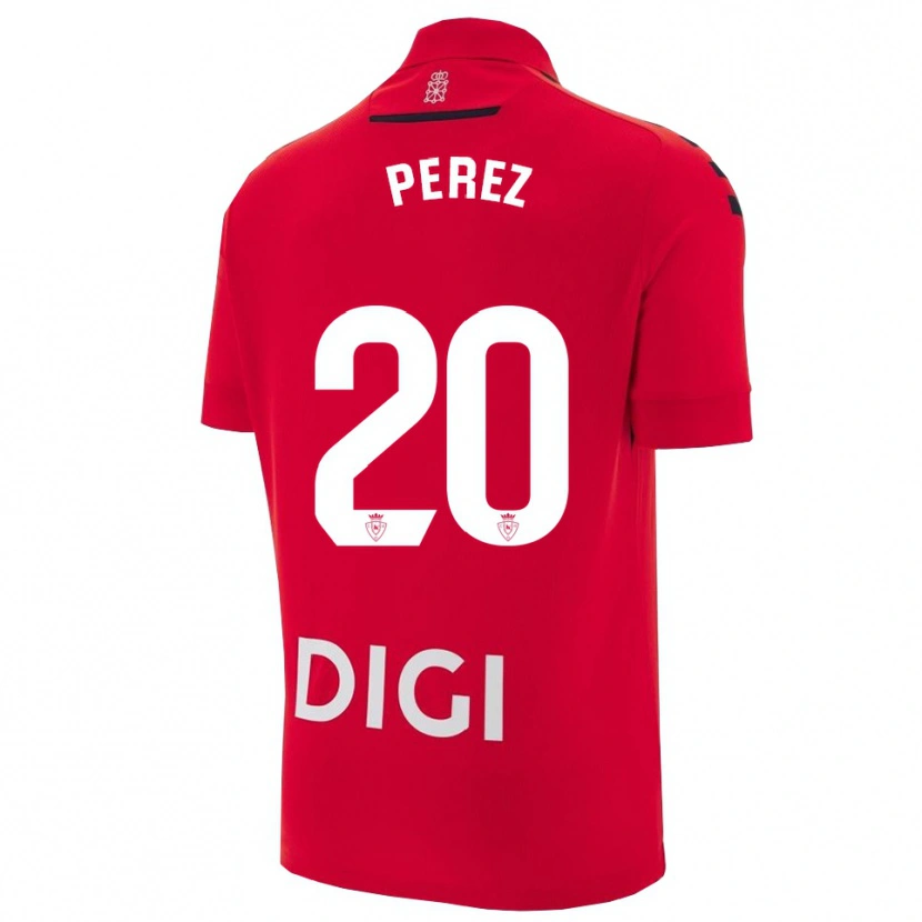 Danxen Kinder Bruno Pérez #20 Rot Schwarz Heimtrikot Trikot 2025/26 T-Shirt Österreich