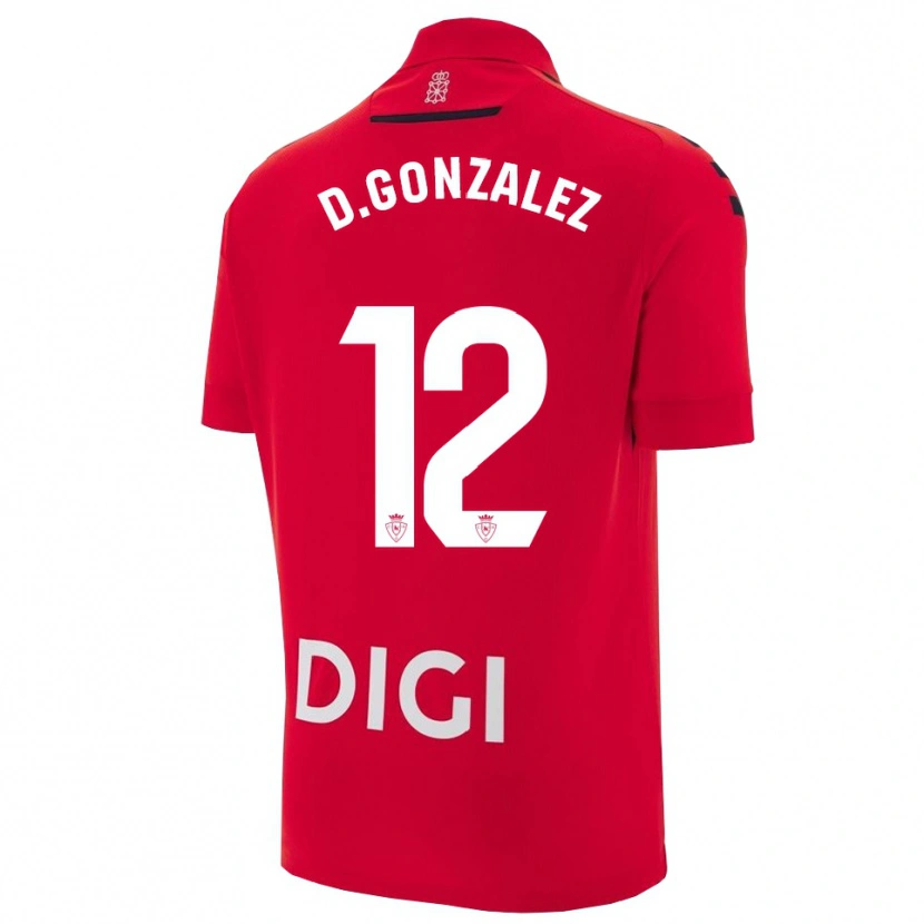 Danxen Kinder Dani González #12 Rot Schwarz Heimtrikot Trikot 2025/26 T-Shirt Österreich