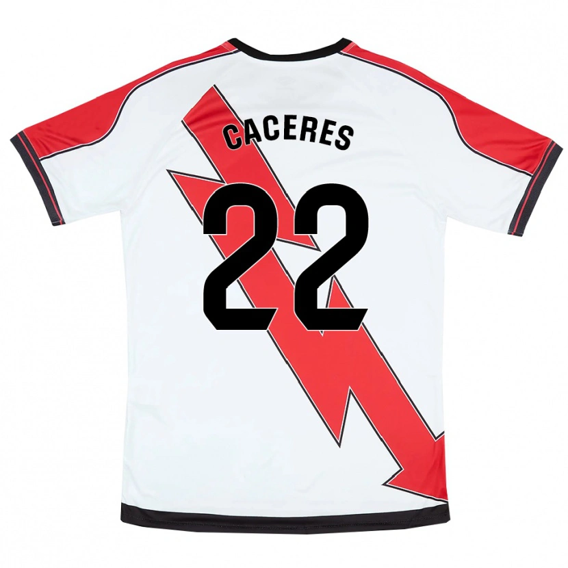 Danxen Kinder Daniel Cáceres #22 Weiß Rot Heimtrikot Trikot 2025/26 T-Shirt Österreich