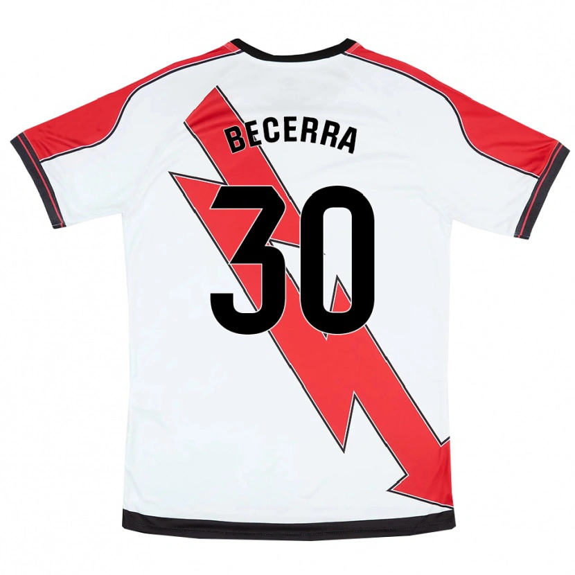 Danxen Kinder Samu Becerra #30 Weiß Rot Heimtrikot Trikot 2025/26 T-Shirt Österreich